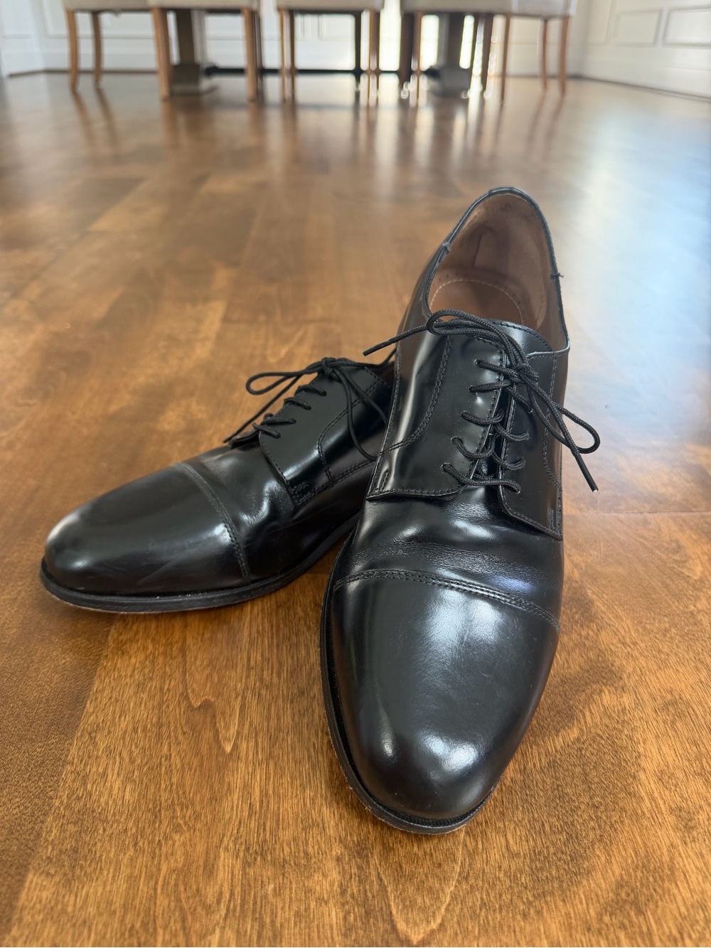 Florsheim Men's Black Leather Cap-Toe Oxford Dress Shoes